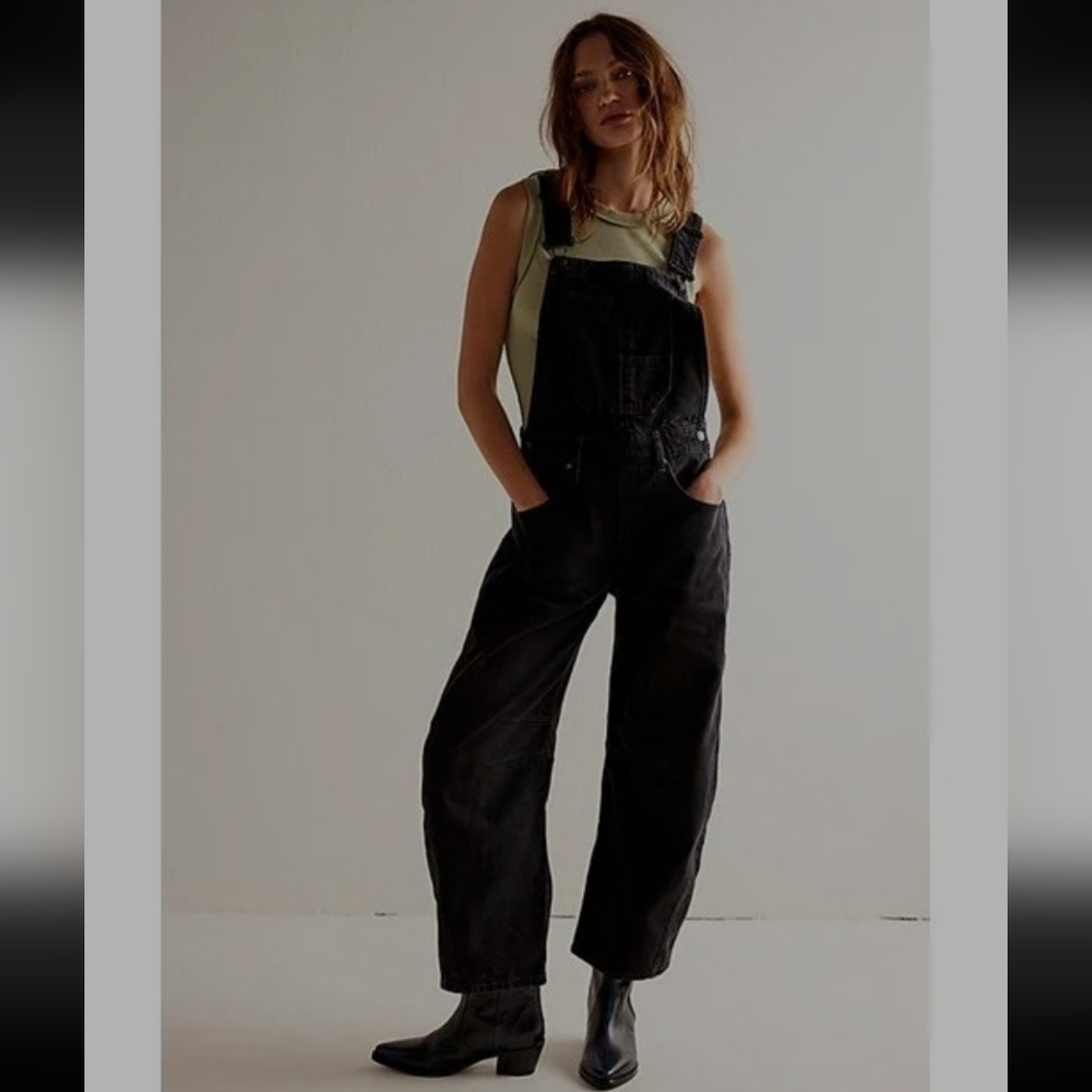 We The Free Good Luck Barrel Overalls